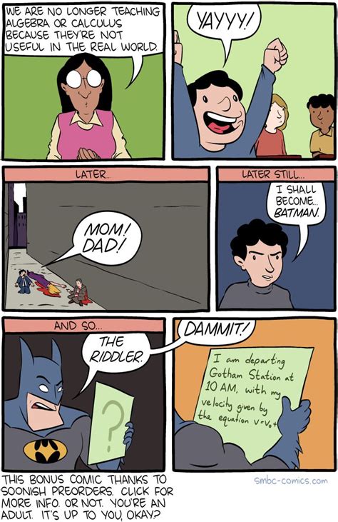 Saturday Morning Breakfast Cereal Algebra Vs Batman Fun Comics