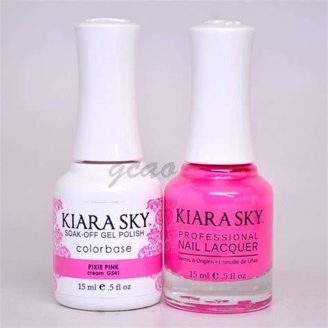 kiara sky matching gel polish nail lacquer 541 pixie pink matching gel polish nail