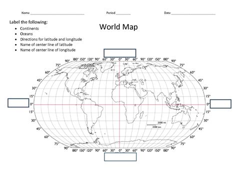 World Map Blank With Latitude And Longitude Best Lines Map Worksheets