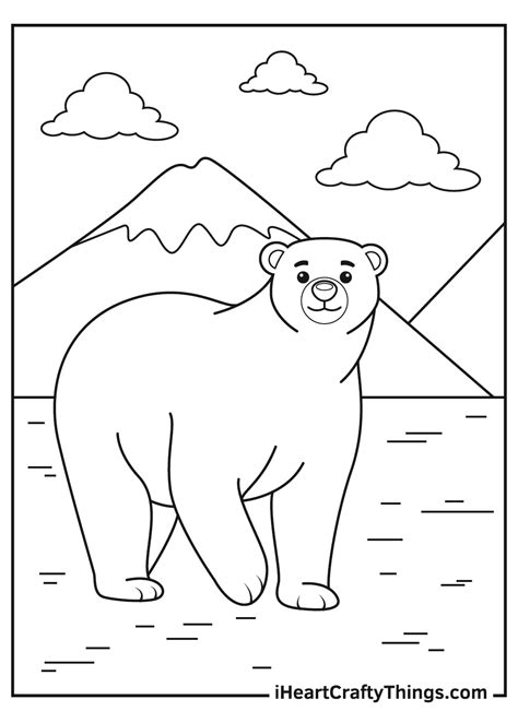 Cute Polar Bear Coloring Pages