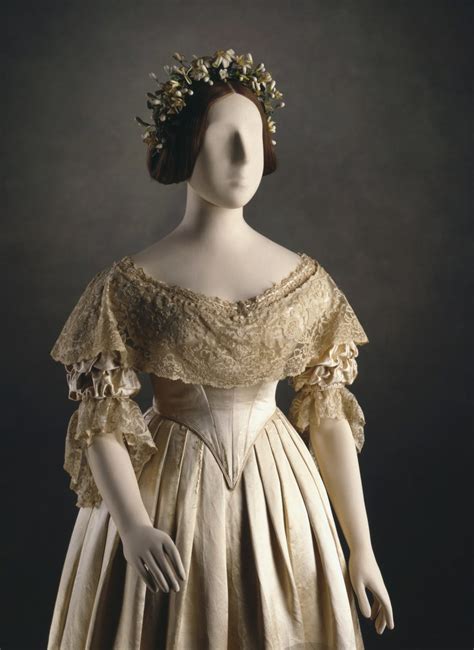 1840 Queen Victorias Wedding Dress Fashion History Timeline