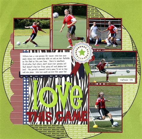 Soccer School Scrapbook Layouts Scrapbooking Sports Scrapbook Cover