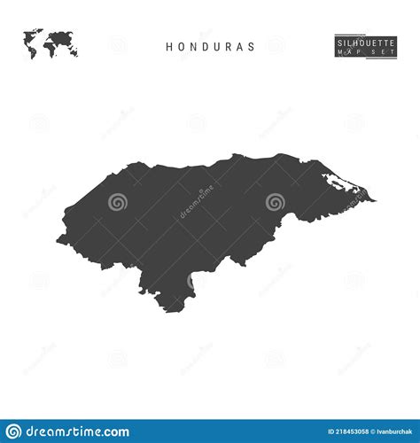 Mapa Do Vetor Honduras Isolado Em Fundo Branco Mapa Preto Das Honduras
