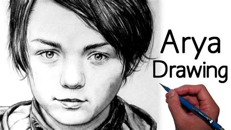 Arya Stark Drawing Game Of Thrones Fan Art Time Lapse Youtube