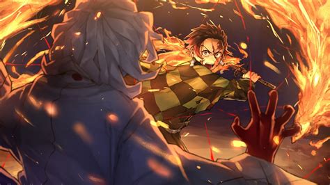 Demon slayer wallpaper computer hd. Demon Slayer Tanjiro Kamado Fighting Around Fire HD Anime Wallpapers | HD Wallpapers | ID #40609