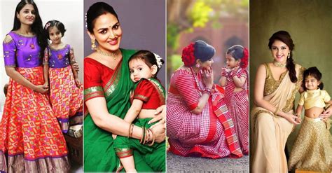 adorable mothers and daughters matching outfit ideas indian fashion ideas indian fashion