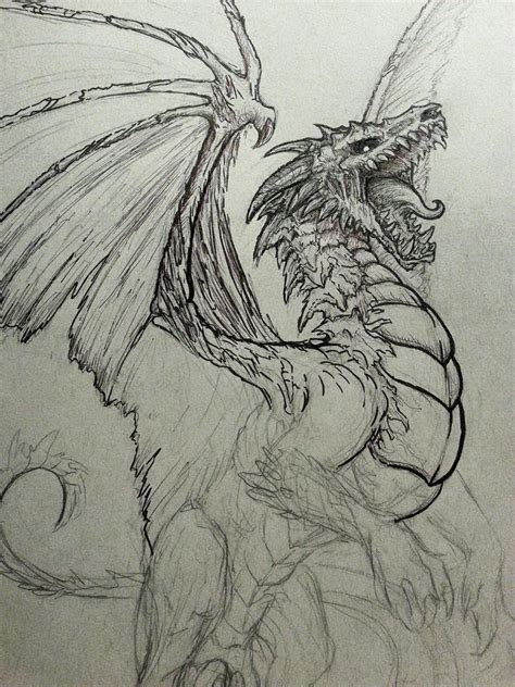 The dragon that i chose to illustrate is a dragon of earth, it is a voracious beast, very agile on the surface of the. Undead Dragon Sketch by CrystalSully on DeviantArt