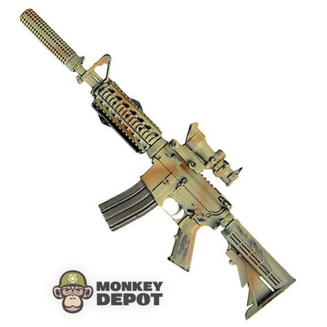 Monkey Depot Rifle Soldier Story Mk18 M4 Carbine Camo Wsilencer