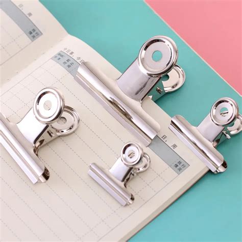 Binder Clip Office Paper Stainless Steel White Metal Clips Sizes Mm Mm Mm Mm Office