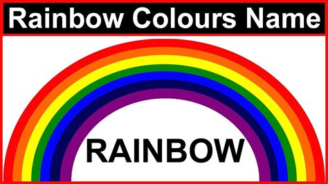 Rainbow Colors Names In Hindi And English Update 2019 Child Knowledge