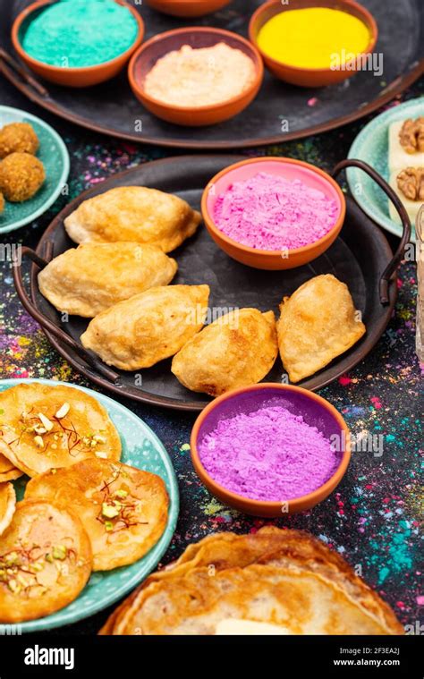 Traditional Indian Holi Festival Food Stock Photo Alamy