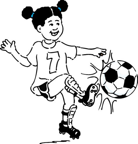 Free Vector Graphic Girl Football Kicking Soccer Free Image On