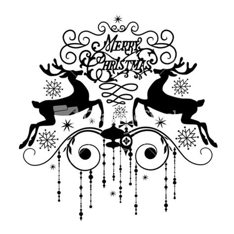 Black And White Christmas Cards Stock Image