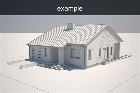 Example House Model Free 3d Model Cgtrader