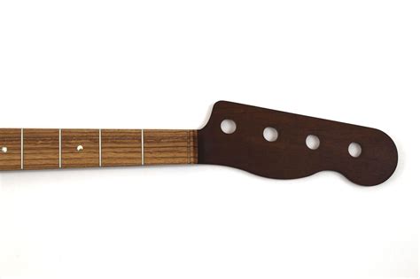 Bass Guitar Neck Zebrawood On Roasted Maple J Style Custom Made