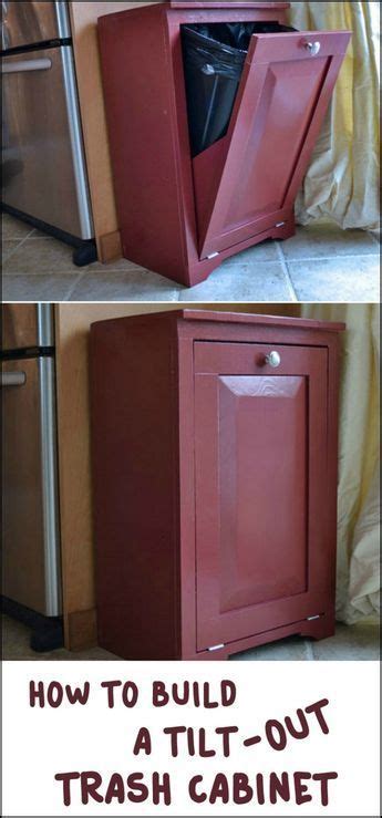 Check out our diy dog bed ideas here. This DIY Tilt-Out Trash Cabinet Keeps Your Trash Bin Out ...