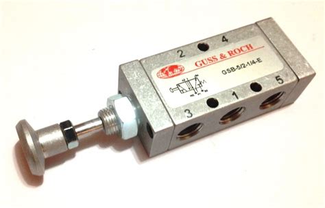 Válvula Neumatica De Boton 5/2 Retorno Por Resorte - $ 980.00 en