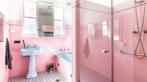 Embrace Retro And Chic Style With Pink Bathroom Tiles