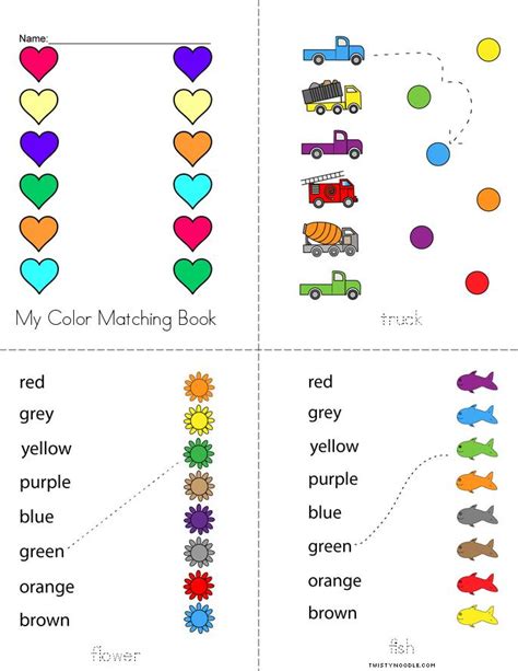 Color Matching Book Twisty Noodle