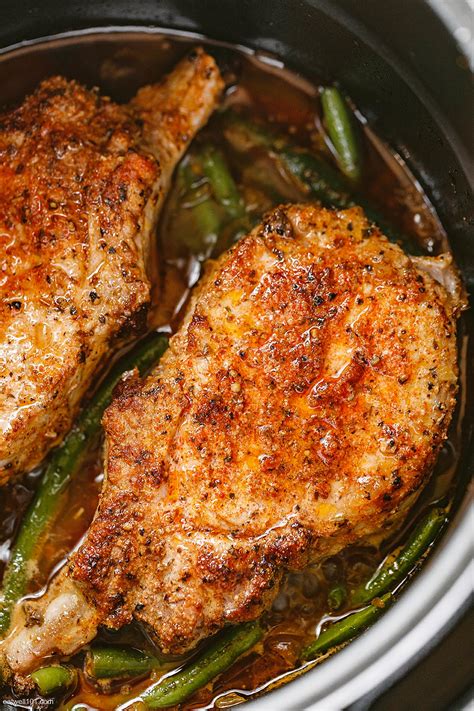 Same goes for frozen chops — either thaw them before you put them in, or adjust the cooking time. Instant Pot Pork Chops and Green Beans Recipe - Instant Pot Pork Chops Recipe — Eatwell101