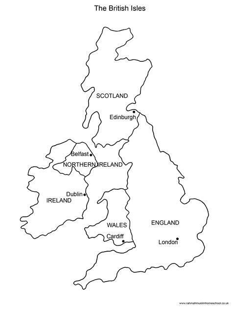 British Isles Map Worksheets Sketch Coloring Page