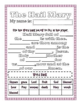 You can get it here. Fill-In the Blank Prayers | Catholic crafts | Catholic our father, Our father prayer, Communion ...