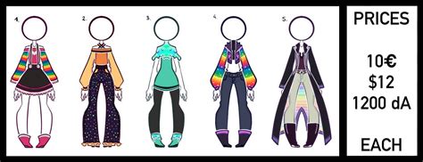 Closed Rainbow Outfit Adopt Batch By Raicy Outfit Adopts On