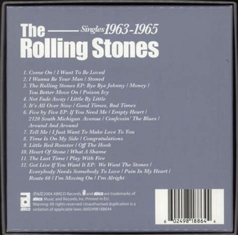 The Rolling Stones Singles 1963 1965 Volume One Uk Cd Single Box Set