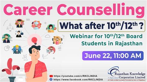 Career Counselling Webinar By Rkcl For 10th 12th Board Students In