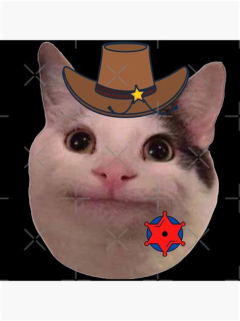 Beluga Cat Cowboy Poster For Sale By Mo91 Redbubble