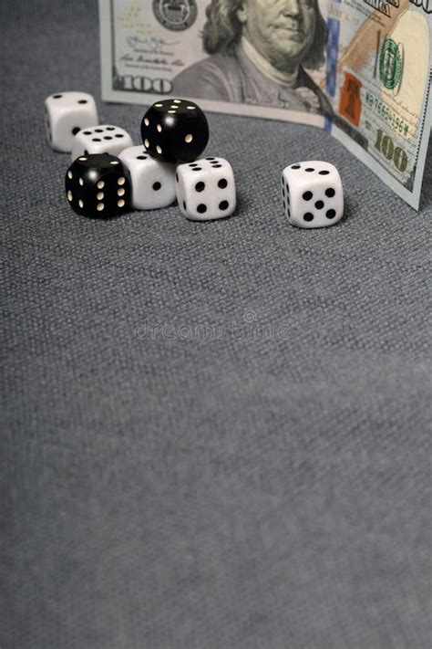 White Dice With Black Markings They Lie On A Surface Covered With A