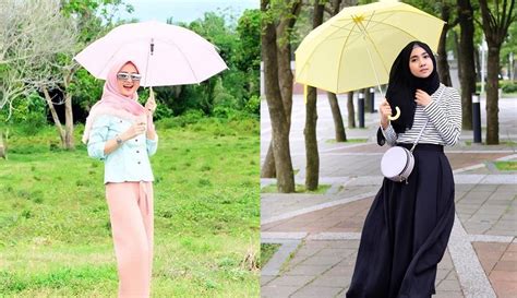 Mix Match Foto Pakai Payung Musim Hujan Bukan Penghalang Ootd