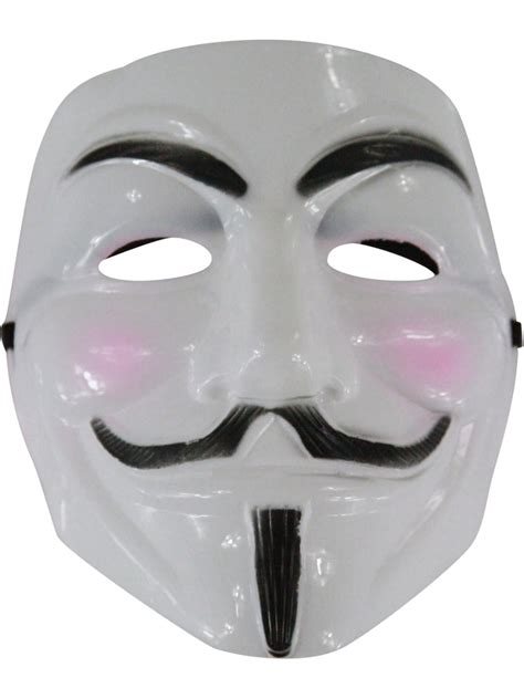 Adult White Guy Fawkes V Anarchist Anonymous Mask Costume Accessory