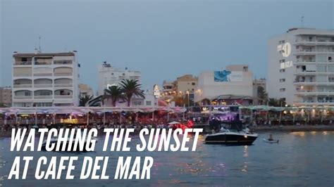 Watching The Sunset At Cafe Del Mar On A Boat Youtube