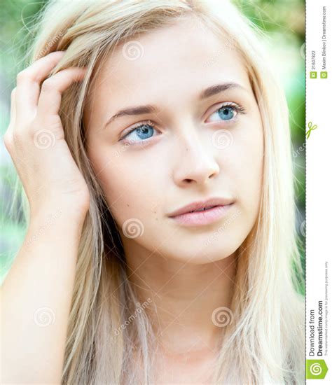 Attractive Beautiful Blonde Girl Stock Photo - Image of ...