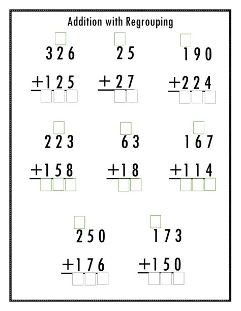 Addition With Regrouping online pdf exercise