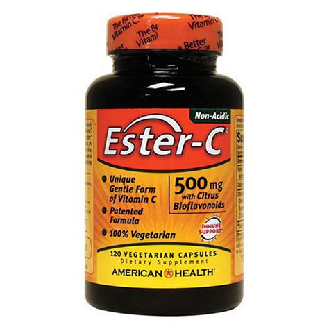 American Health Ester C 500 Mg Capsules For Immune Support 120 Ea