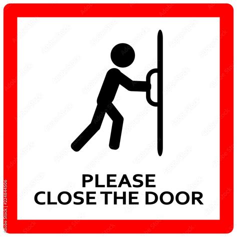 Close The Door Sign Keep This Door Closed Sign Stock Adobe Stock