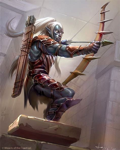 Dandd Drow Archer Dark Elf Dungeons And Dragons Fantasy Character Design