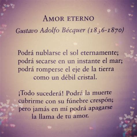 Amor Eterno Gustavo Adolfo Bécquer Becquer Poesia Poemas