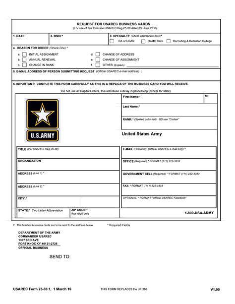 Usarec Form 195 Fillable Printable Forms Free Online