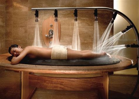 Vichy Shower Body Scrub Asian Towel Massage Table
