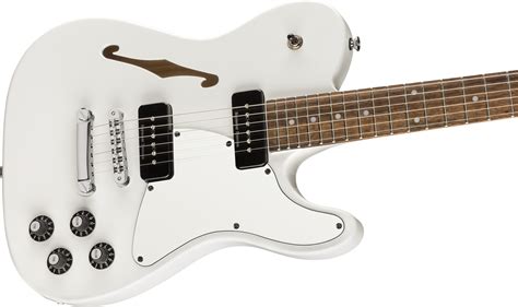 Fender Jim Adkins Ja 90 Telecaster Thinline Mex Lau White Guitare