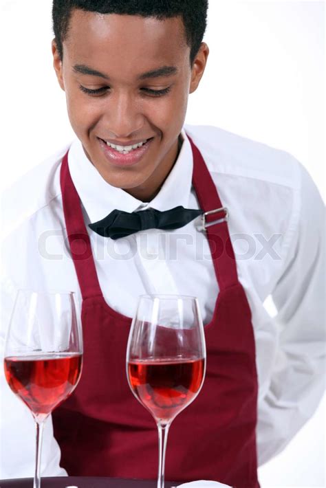 Wine Waiter Stock Image Colourbox