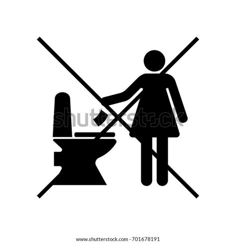 Do Not Litter Toilet Sign Vector Stock Vektor Royaltyfri 701678191