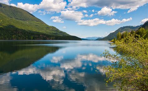 British Columbia Evening Lake Landscape Mountain Natural Scenic