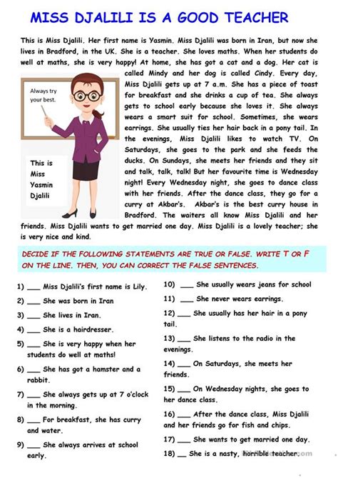 (before doing the exercises you may want to read the lesson on the simple present ). Present simple tense practice: Miss Djalili worksheet ...