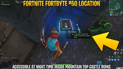 Fortnite Fortbyte 50 Accessible At Night Time Inside Mountain Top