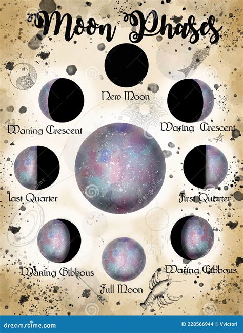 Moon Phases Full Moon New Moon Astronomy Astrology Grimoire Book Of