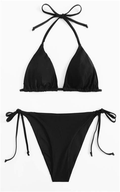 Womans Black String Bikini Smmedlg — Joshua Tree Rock And Lotus